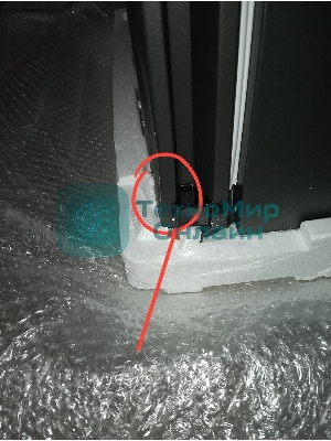 (Поврежденный товар) Холодильник Weissgauff WRK 2010 D Inverter NoFrost Black Soft Close (Вмятина на нижней двери и на левой стороне.)