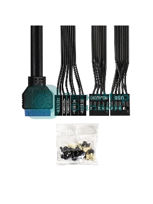 Корпус ExeGate BAA-503U2-AA500, Mini-Tower, чёрный, 1 x 80/90 мм, БП 500 Вт