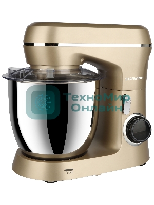 Миксер планетарный Starwind SPM6163 1300 Вт, золотистый