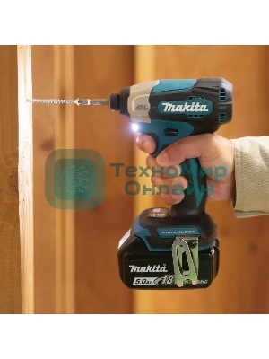 Дрель-шуруповерт Makita DTD157RTJ, 18 В, 5 Ач, 140 Нм, бесщеточный, ударный