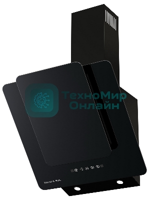 Вытяжка каминная наклонная Zigmund & Shtain K 150.6 B черный, 60 см, 1100 куб. м/ч, 65 дБ