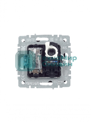 Розетка телевизионная двойная TV+RJ45 IEK BRITE РТВ/РК12-БрТБ кат.5E темная бронза