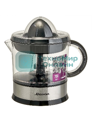 Соковыжималка АКСИНЬЯ КС-2200 чёрный, цитрусовая, 40 Вт, 700 мл, электронное, реверс