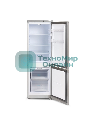 Холодильник Бирюса M418 металлик двухкамерный 125/55л морозилка снизу