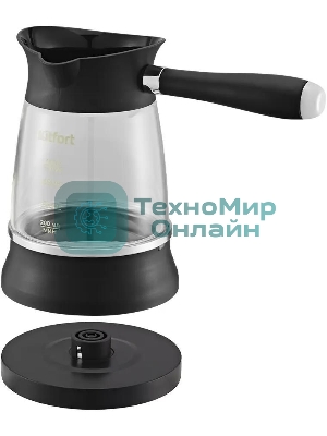 Кофеварка электрическая турка Kitfort КТ-7502 1000Вт черный/серебристый