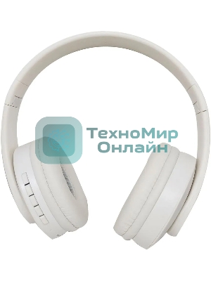 Беспроводные/проводные наушники Hyundai H-HP102 белый, накладные, Bluetooth + проводной, до 6 ч