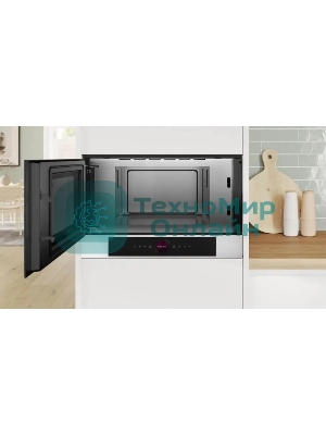 Микроволновая печь встраиваемая Bosch BFL7221W1 белый, 21 л, 900 Вт, переключатели - поворотный механизм/сенсор