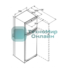 Холодильник Liebherr CTE 2931-26 001 белый двухкамерный 218/52л морозилка сверху