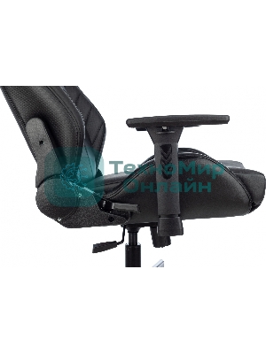 Кресло Knight Thunder 5X черный, экокожа, 120 кг, механизм качания