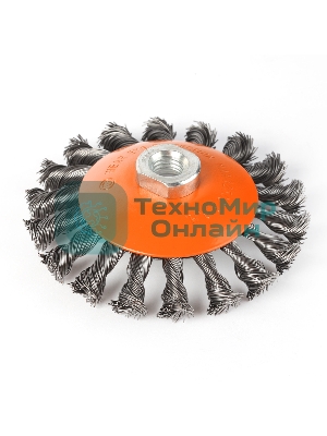 Щетка EDGE by PATRIOT тарельчатая 115ммХМ14 витая проволока