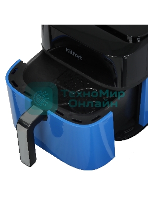 Аэрогриль Kitfort КТ-2263 синий/черный, 1800 Вт, 6.3 л, сенсор, 8 программ