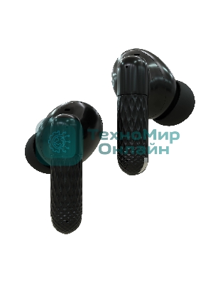 Наушники TWS More choice БВ37 черный/желтый, внутриканальные, Bluetooth, сенсорное управление, до 4 ч