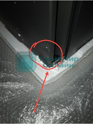(Поврежденный товар) Холодильник Weissgauff WRK 2010 D Inverter NoFrost Black Soft Close (Вмятина на нижней двери и на левой стороне.)