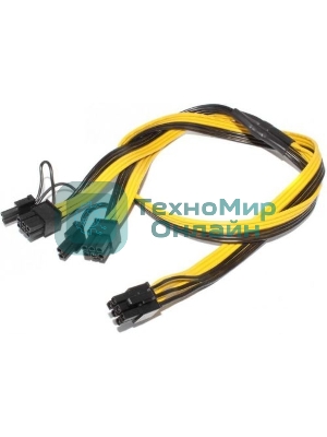 Кабель 6 pin to 2 x 6+2 pin GPU power adapter splitter cable