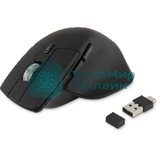 Мышь беспроводная Oklick 503MW черный, 2400 dpi, радиоканал, Bluetooth, USB, кнопки - 6