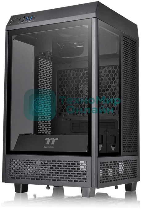 Компьютерный корпус Thermaltake The Tower 100 черный без БП ATX 2x120мм 2xUSB 3.0 1xUSB3.1 audio bott PSU