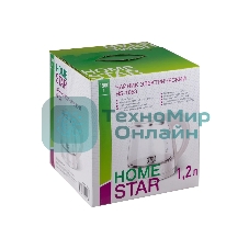 Чайник электрический Homestar HS-1053 1,2 л,стекло/пластик, белый (106464)