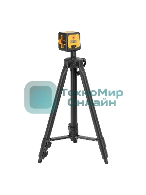 Лазерный уровень Denzel DQB-T, 30 м, зеленый луч, батарейки, штатив