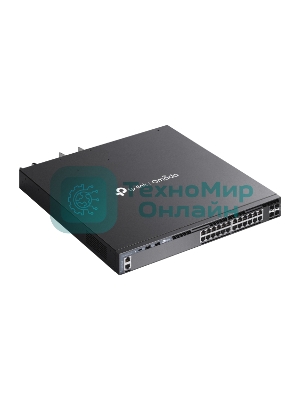 Коммутатор управляемый стекируемый 3го уровня TP-Link SG6428XHP Omada с 24 гигабитными портами PoE+ и 4 портами SFP+