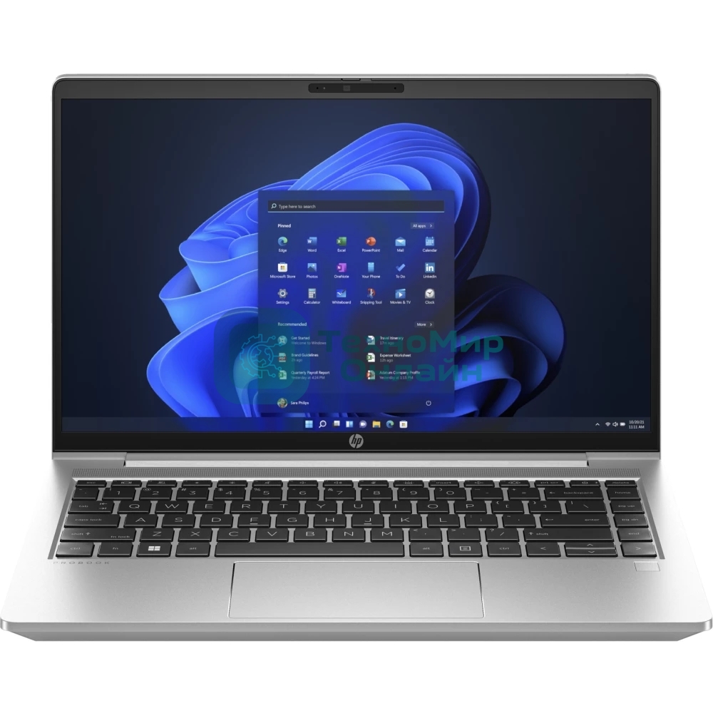 Ноутбук HP ProBook 440 G10 серебристый 14 FHD IPS 250 nits/i7-1355U/8Gb (1x8Gb)/SSD 512G/Pike Silver Aluminum/F