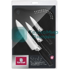 Набор ножей кухонных Rondell RD-1772 компл.: 4 предм. разд.дос. черный блистер