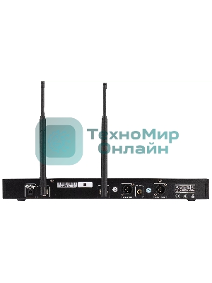 Радиосистема ITC T-521UV UHF двухканальная радиосистема с головным и ручным микрофонами, LCD дисплей, частотный диапазон 470-510 MHz.