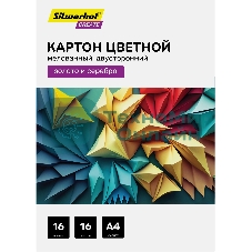 Картон цветной Silwerhof двустор.мелов. 16л. A4 Create 240г/м2 папка