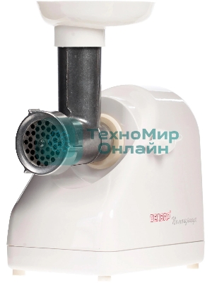 Мясорубка электрическая Белвар Помощница КЭМ-36/220-4-32 белый, 1000 Вт, 0.6 кг/мин, реверс, насадки - 6