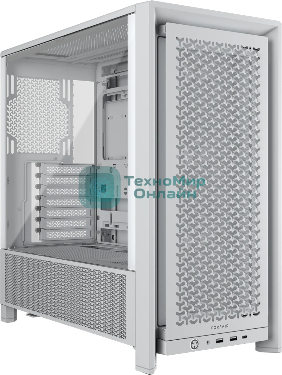 Корпус Corsair Frame 4000D RS White, Midi-Tower, белый, 3 x 120 мм