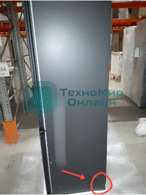 (Поврежденный товар) Холодильник Weissgauff WRK 2010 D Inverter NoFrost Black Soft Close (Вмятина на нижней двери и на левой стороне.)