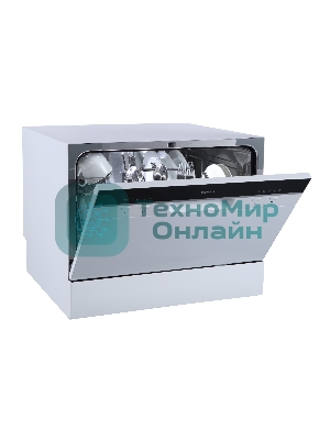 Посудомоечная машина Бирюса DWC-506/5 W, белый, 55 см, 6 компл., 49 дБ, класс A+