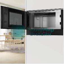 Встраиваемая микроволновая печь Bosch BFL7221B1 черный, 21 л, 900 Вт, переключатели - поворотный механизм/сенсор