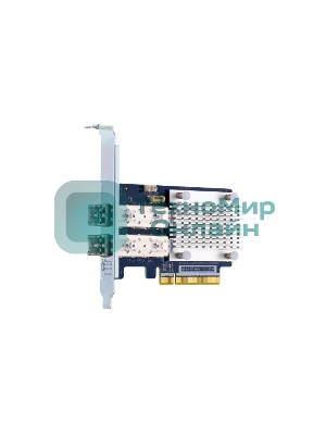 Сетевая карта QNAP QXP-16G2FC Dual-port Fiber Channel adapter, 2 x 16 Gb/s SFP +, PCIe Gen3 x8. For QTS OS ONLY