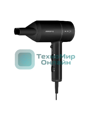Фен Polaris PHD 2044Ti Quattro Ionic черный, 1900 Вт, компактный, ионизация