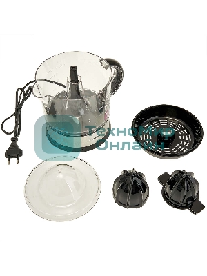 Соковыжималка АКСИНЬЯ КС-2200 чёрный, цитрусовая, 40 Вт, 700 мл, электронное, реверс