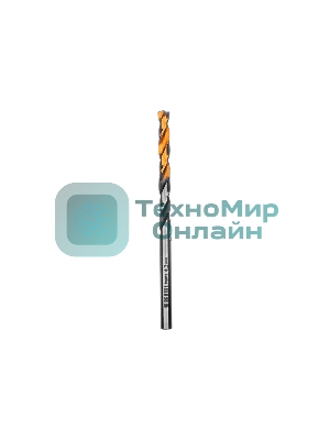 Сверло спиральное по металлу Denzel 4,2 x 75мм, Р6М5, Golden Tip, многогранная заточка