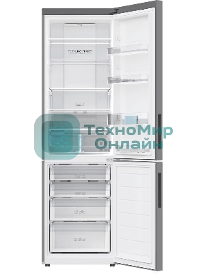 Холодильник Haier C2F620CFU1 серебристый двухкамерный 278/108л морозилка снизу, No Frost