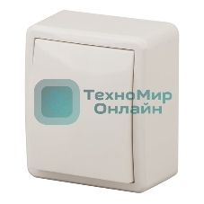 Выключатель 1-кл. ОП Эра Эксперт 10А, IP20, 11-1201-02, 250 В, 10AX, сл. кость, Эра Б0020655