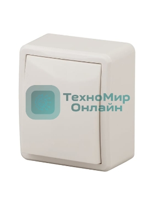 Выключатель 1-кл. ОП Эра Эксперт 10А, IP20, 11-1201-02, 250 В, 10AX, сл. кость, Эра Б0020655