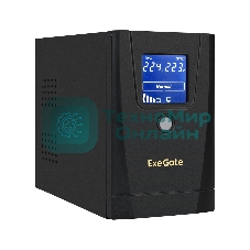 Источник бесперебойного питания ExeGate SpecialPro Smart LLB-1000.LCD.AVR.1SH.2C13 1000VA/550W, LCD, AVR, 1*Schuko+2*C13, металлический корпус, черный