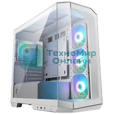 Компьютерный корпус MSI MAG Pano M100R PZ White , Micro-ATX, 1xUSB 3.2 Gen 1, 1xUSB 3.2 Gen2 Type-C, 4x120мм ARGB Fan, ARGB+PWM Control Board, TG, WHITE