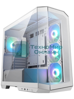 Компьютерный корпус MSI MAG Pano M100R PZ White , Micro-ATX, 1xUSB 3.2 Gen 1, 1xUSB 3.2 Gen2 Type-C, 4x120мм ARGB Fan, ARGB+PWM Control Board, TG, WHITE