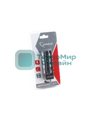 USB-концентратор Gembird UHB-243-AD, USB 2.0, USB 4 порта с подсветкой и выключателем, USB