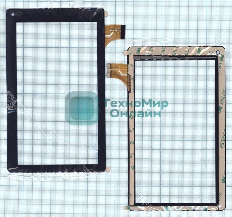 Сенсорное стекло (тачскрин) CLV70137A, черное