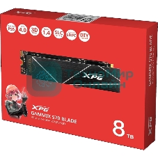 Накопитель SSD ADATA XPG GAMMIX BLADE S70, 8Tb, PCIe 4.0 x4, M.2 2280, NVMe, R/W 7300/6300