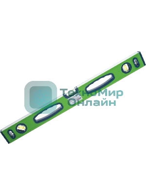 Уровень Сибртех алюминиевый УСМ-0,5-600, фрезерованный, 3 глазка, магнитный, рукоятки, 600 мм