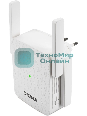 Повторитель беспроводного сигнала Digma D-WR310 (D-WR310V2) N300 Wi-Fi белый