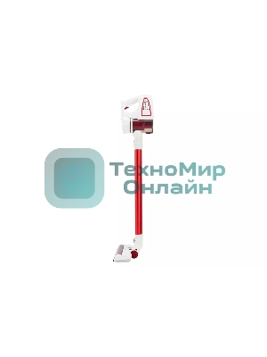 Пылесос вертикальный Harper HVC-VR01 белый/красный, питание от аккумулятора, 75 Вт, уборка сухая, пылесборник 0.8 л