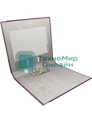 Папка-регистратор Silwerhof 2013375 A4 50мм, ПВХ/бумага бордовый, металлическая окантовка, сборная (упаковка: 2шт)