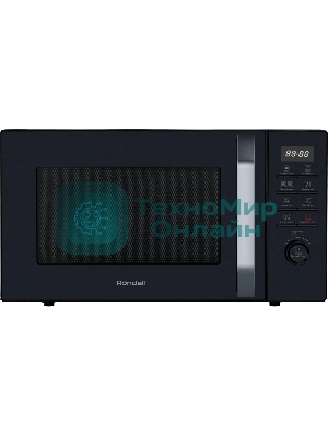 Микроволновая печь Rondell RDE-MW258 черный, 25 л, 900 Вт, переключатели - кнопки, поворотный механизм